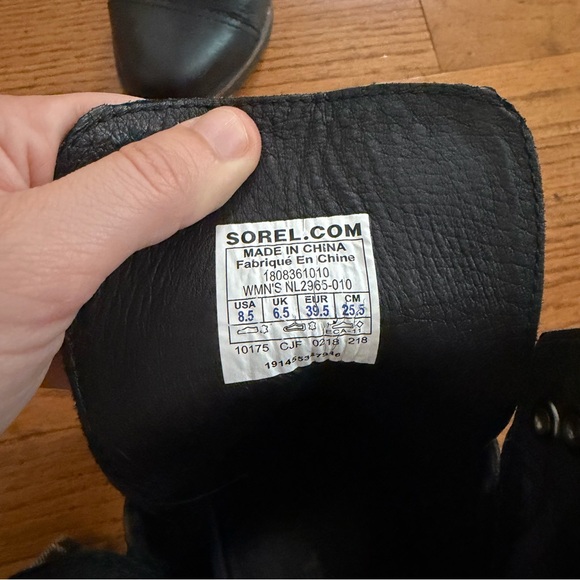 Sorel After Hours Leather Lace Up Wedge Booties - Picture 5 of 5